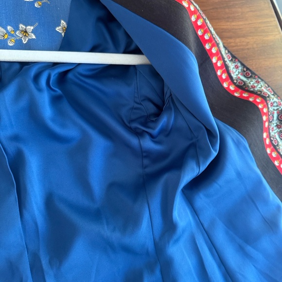 ALICE AND OLIVIA Macey Daffodil Palace Floral Scarf Print Linen Blazer Size 2 - Picture 8 of 16